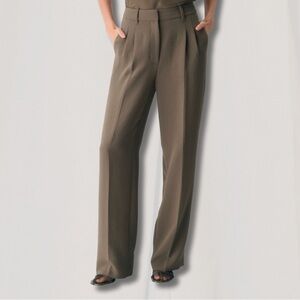 Aritzia Classic Brown Wide Leg Pants